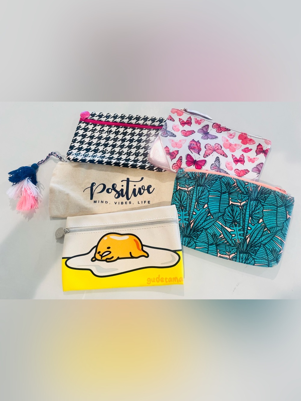 Ipsy Cosmetic Bags – Colorful Multi-Design Organizers -Lot of 5